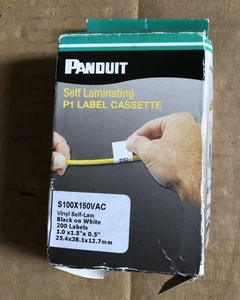 Panduit S100X150VAC selbstlaminierende Etikettenkassette schwarz auf weiß - Bild 1 von 3