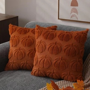 DFXSZ Herbst Kissenbezüge 18x18 2er Set Herbstdeko Herbst Rost Kürbis... - Bild 1 von 5