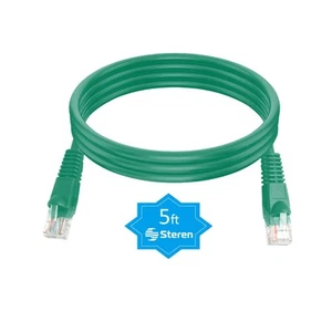 Steren 5ft Cat6 Ethernet Patch Cord Cable for Internet - Molded, Snagless, UTP, - Picture 1 of 5