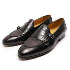 Men's Real Leather Pointed Toe Buckle Stone Pattern Shoes Casual Party Loafer Sz