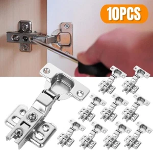 10x Half Overlay Soft Close Concealed Cabinet Hinges Four-Hole Mounting Hinges - Picture 1 of 12