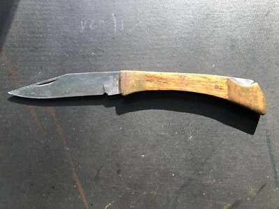 Старый винтажный складной карманный нож с замком сзади сделано в Китае - Изображение 1 из 4