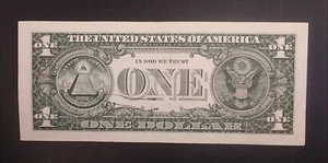 $1 US INK ERROR. REVERSE 2017 F 95091000 C High Ser No. OFF CENTER PRINT Circ. - Picture 1 of 5