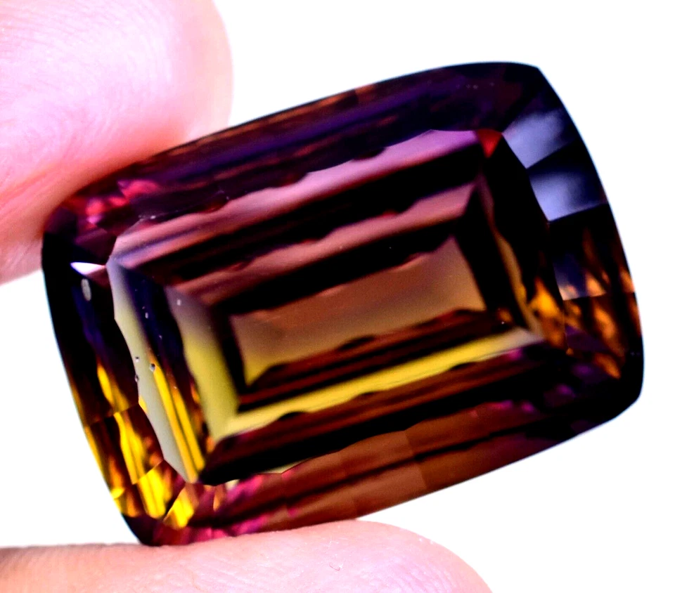 Flawless Natural Bi-Color Ametrine 40.15 Ct Cushion Certified Untreated Gemstone - Image 1 of 4