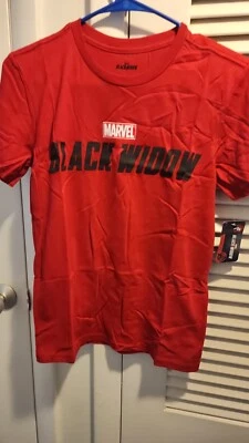 Men's Black Widow Marvel Rivals Logo T-Shirt Size 14 NWT - Image 1 of 4