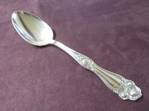 AMERICAN BEAUTY ROSE Table Serving Spoon Silverplate 1909 No Monogram - Picture 1 of 3