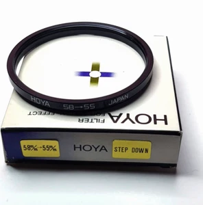 Hoya 58-55mm Step-Down Stepping Lens Filter Adapter Ring 58mm-55mm 58mm-55 58-55 - Picture 1 of 4