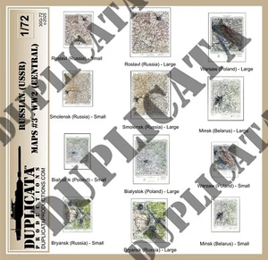 Diorama/Model Accessory - 1/72 Russian Maps #3, Eastern Front (Central) - WW2 - Picture 1 of 2
