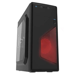 CiT Ignition Red 16 LED PC Gaming ATX Mid Tower Case USB3 Black Interior Mesh - Picture 1 of 10