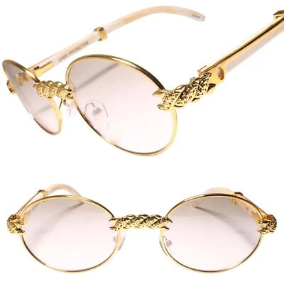 Hip Hop Sunglasses Marble and Wood Accent Frame for a Uniquely Elegant Look - Image 1 of 3