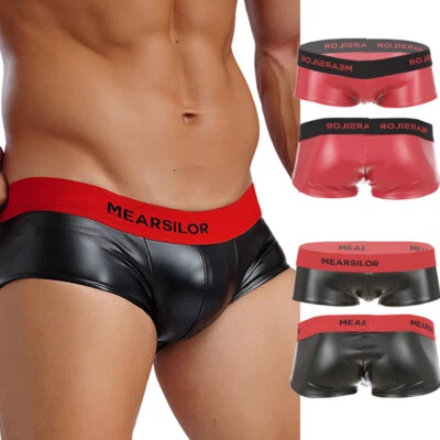 Sexy Mens Underwear Boxers Shiny U Convex Pouch Boxer Shorts Swimwear UK - Image 1 of 4