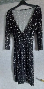 Ladies Longsleeved False Wrapover Dress - Picture 1 of 3