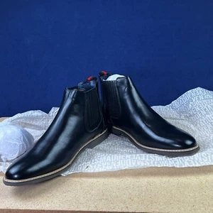 Steve Madden P-Mistro Chelsea Mid Boots Black Men's Size 9.5 New - Picture 1 of 12