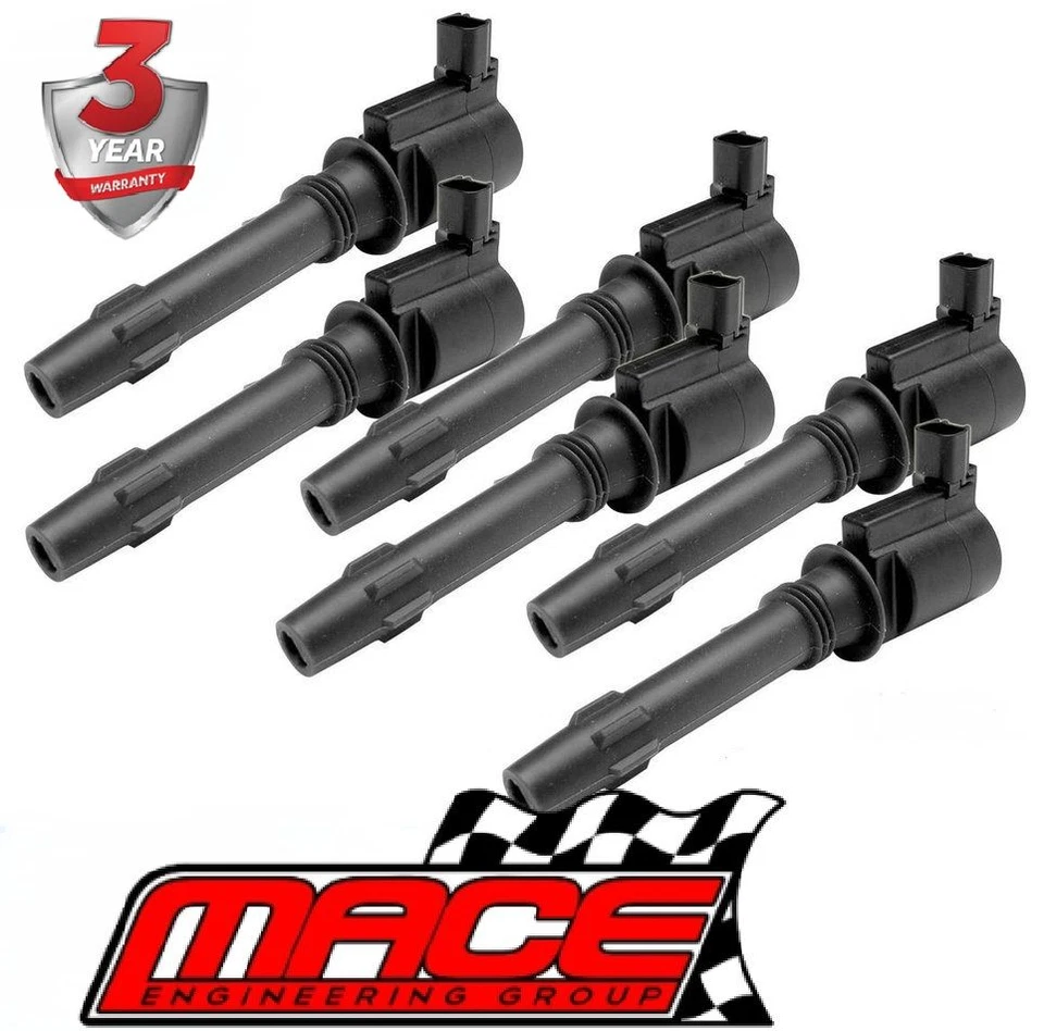 6 X IGNITION COILS FOR FORD FALCON BA BF FG BARRA 182 190 240T 245T E-GAS 4.0 I6 - image 1 of 1
