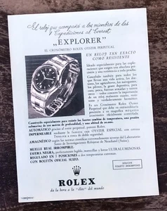ROLEX EXPLORER Vintage Flyer Leaflet 1950's Spanish 6610 1016 5504 Chrono OEM / - Picture 1 of 11