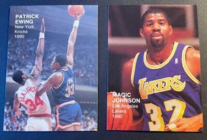 TWO Cards 1990 Magic Johnson Patrick Ewing - Picture 1 of 2