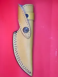 Feste Klinge Häutungsmesser Lederhülle Messer Holster vertikal Messeretui - Bild 1 von 3
