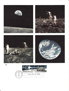 1331-32 Space Achievements FDC Marg Cachet, Giant Maxi (full page) - Picture 1 of 1