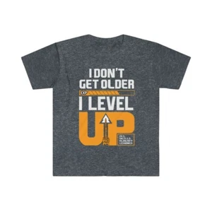 Gamer Tshirts for Men I don’t Age I Level Up Christmas Gift for Dad Graphic Tee - Imagen 1 de 9