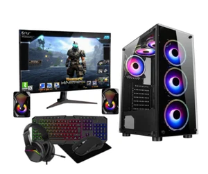Pacchetto PC da gioco veloce Core i7 16 GB RAM 1 TB HDD & 480 GB SSD GT730 4 GB Win 11 22 pollici - Foto 1 di 11