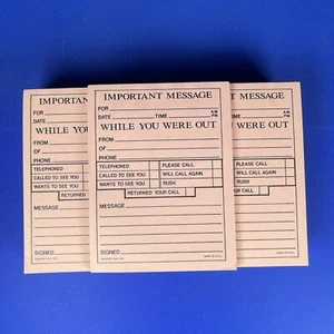 Vintage While You Were Out Message Pads 15X - Picture 1 of 5