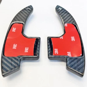 REAL! Carbon Fiber Steering Wheel Shift Extension Paddles Fits Mustang 2015-2022 - Picture 1 of 3