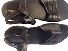 Tamaris Wortmann KG Sandals Shoes Women Size 6/39 Black Leather Flat Summer VGC