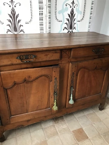 Original antique18th century French walnut Louis XV Vasselier Cover