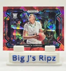 2024 Panini Prizm Draft Picks Red Ice Variation Kamilla Cardoso WNBA Rookie Card - Picture 1 of 2