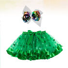  S Girl Child Kids Bubble Skirt Baby Prom Dress up St Patricks