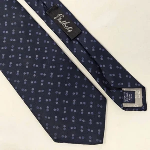 GIVENCHY GENTLEMAN PARIS SILK TIE NAVY BLUE POLKA DOT 3.25" X 58" - Picture 1 of 4