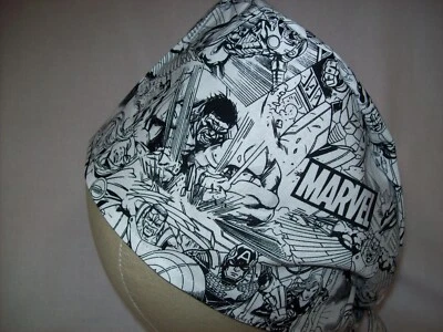 Men/Women Surgical Scrub Cap Lined Comic  100% Cotton - Image 1 of 3
