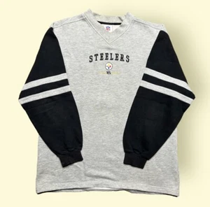 Vintage Pittsburgh Steelers Y2K Sweatshirt Men’s Large Gray 2000s Vtg NFL - Picture 1 of 4