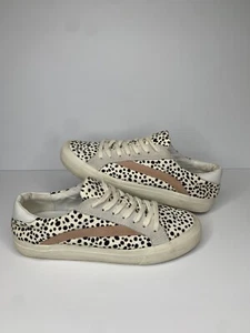 Madewell Sidewalk niedrige Sneakers Kalbshaarleder Damengröße 8 Leopardenmuster - Bild 1 von 10