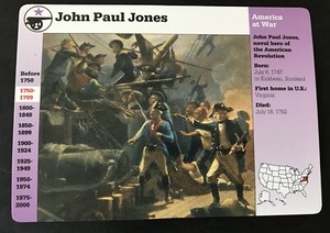 John Paul Jones  "I have not yet begun to fight"     Grolier  Collector Card