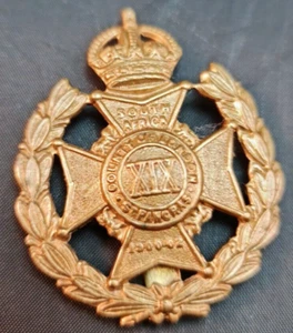 WWI British Army Battalion Brass  Pancras  Cap Badge, County of London Militaria - Bild 1 von 8