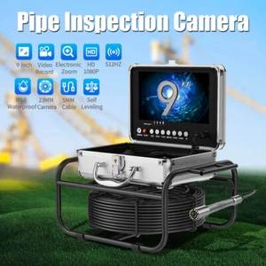 Telecamera ispezione tubi fognari autolivellante 9" DVR 512HZ obiettivo 23mm endoscopio 30M - Foto 1 di 10