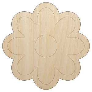 Blumenumriss unfertige Holzform Stück Ausschnitt zum Selbermachen Handwerksprojekte - Bild 1 von 8