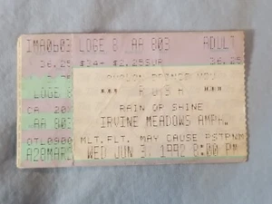 June 6-3-92 1992 RUSH Concert Ticket Stub Irvine Meadows Amphitheatre - Picture 1 of 2