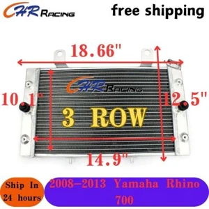 3 ROW Aluminum Radiator FOR 2008-2013 Yamaha Rhino 700 2009 2010 2011 2012 - Picture 1 of 7