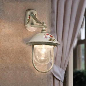 Applique da parete per esterno lanterna classica avorio e oro 1 luce FL-179 - Imagen 1 de 1