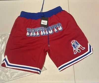 Pantalones Cortos Just Don New England Patriots Mitchell & Ness NFL Medianos Rojo Nuevos con Etiquetas Foto 1 de 4