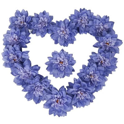 16 PIEZAS Flores Artificiales Dalia Azul 5.9"" Grandes Dalia Imitación Seda Flores Bul... Foto 1 de 4