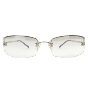 Authentic CHANEL Sunglasses Coco Mark Rhinestone 4093-B C.124/61 56□16 130 F/S - Picture 1 of 9