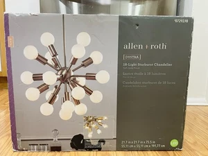 Allen + Roth DYSTRA 18 Light Soft Gold Transitional Starburst Chandelier - Picture 1 of 9