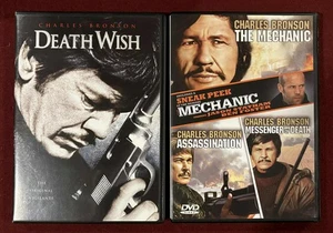 Charles Bronson 4 Movie DVD - Death Wish, Mechanic, Assassination, Messenger - Picture 1 of 1
