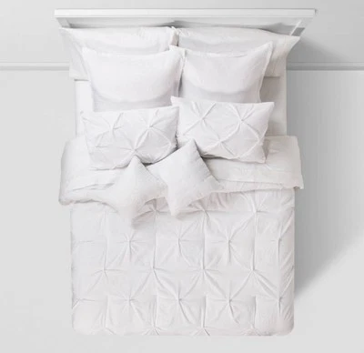 Threshold Queen 7pc Pinch Pleat Comforter Set, New - Image 1 of 4