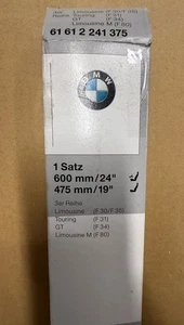 GENUINE BMW F80 M3 Wiper Blade Set Front OEM F30 F31 F34 61612241385 Original - Picture 1 of 2