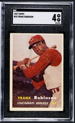 1957 Topps #35 Frank Robinson radiocontrol novato SGC 4 en muy buena condición Ex Rojos Salón de la fama Foto 1 de 2