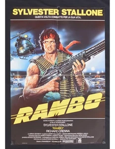 Originales Rambo Poster 70x100cm Sylvester Stallone 1. Ausgabe 1982 S04 - Bild 1 von 1
